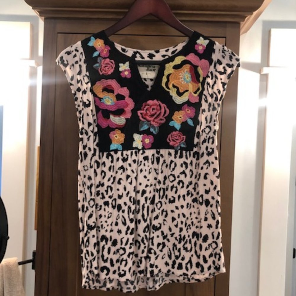Boutique Leopard & Floral Top